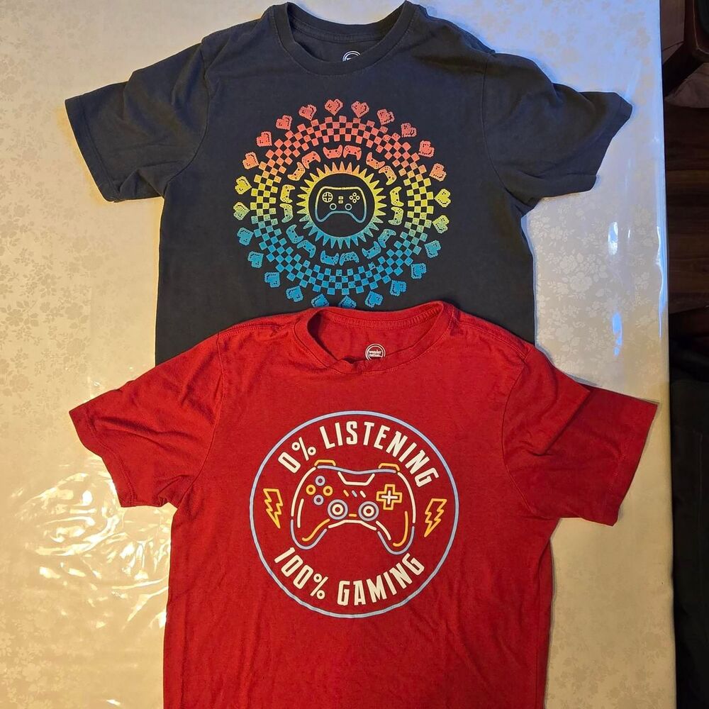 Wonder-nation Men's Red and Grey T-shirt